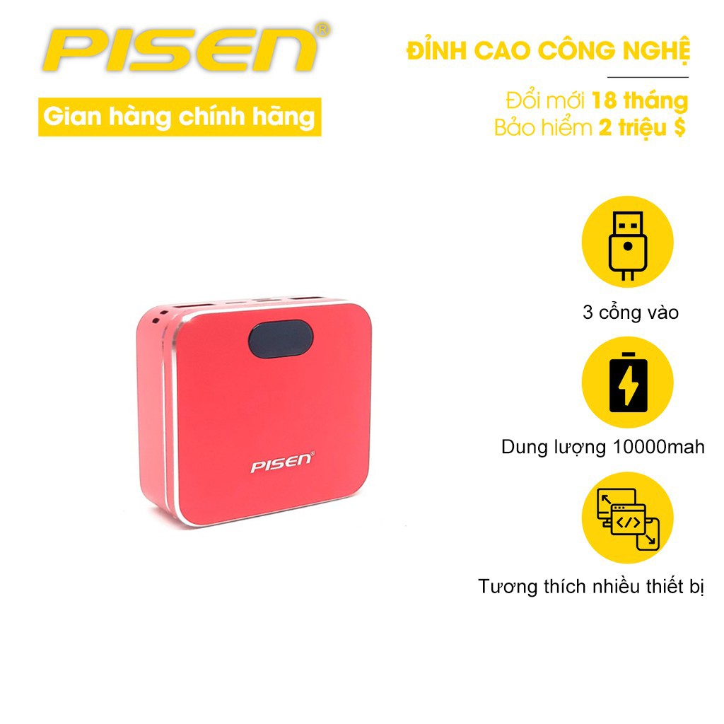 Sạc Dự Phòng Pisen Mini Power 10000mah - Hàng chính hãng