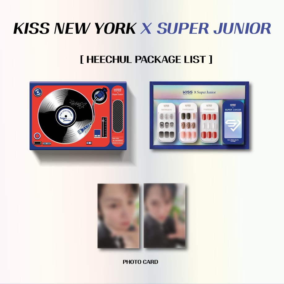 [KISS NEW YORK X SUPER JUNIOR] 15TH Anniversary Collab Set (HEECHUL) Bộ Sản Phẩm Móng Tay - 4 Món