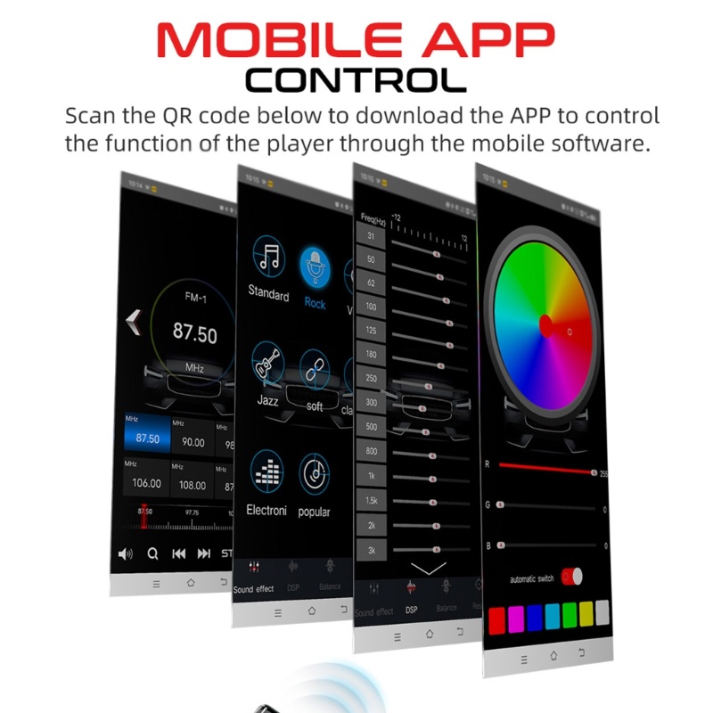 Máy Nghe Nhạc MP3 Đa Phương Tiện TF USB 60Wx4 1 Din Cho Xe Hơi