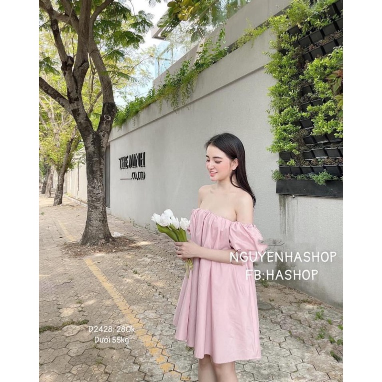 váy babydoll cộc tay vai bồng 3 màu siêu xinh | BigBuy360 - bigbuy360.vn