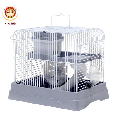 Lâu đài dayang hamster lồng mới làm quen gói hai lớp phòng thoát tù lồng biệt thự ngũ cốc nước tiểu Cát tắm gỗ vụn phòng