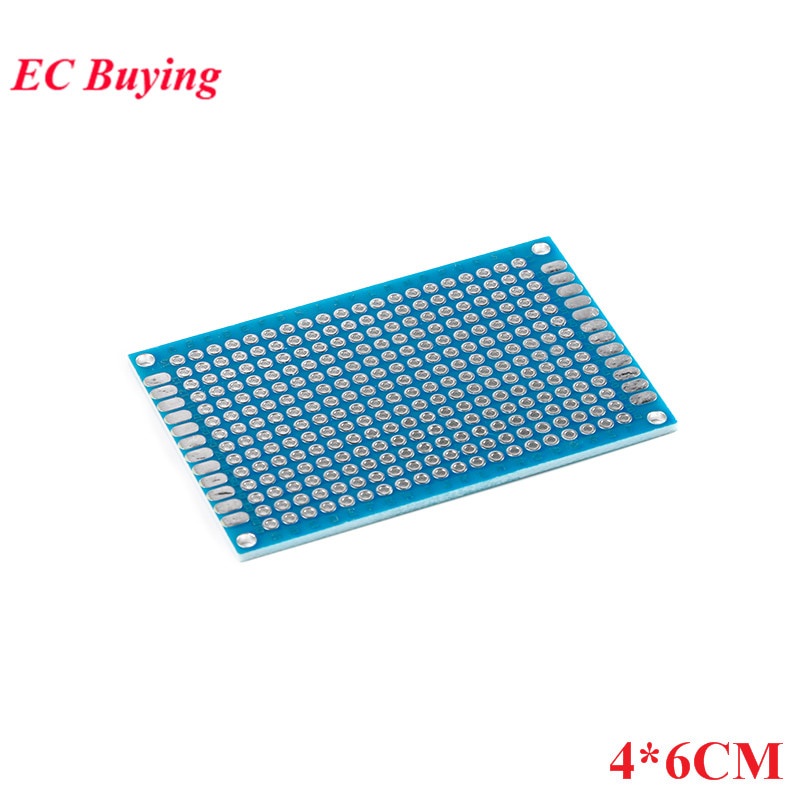 Bảng Mạch Breadboard Hai Mặt Màu Xanh Dương 2 * 8cm 3 * 7cm 4 * 6cm 5 * 7cm 7 * 9cm 2.54mm
