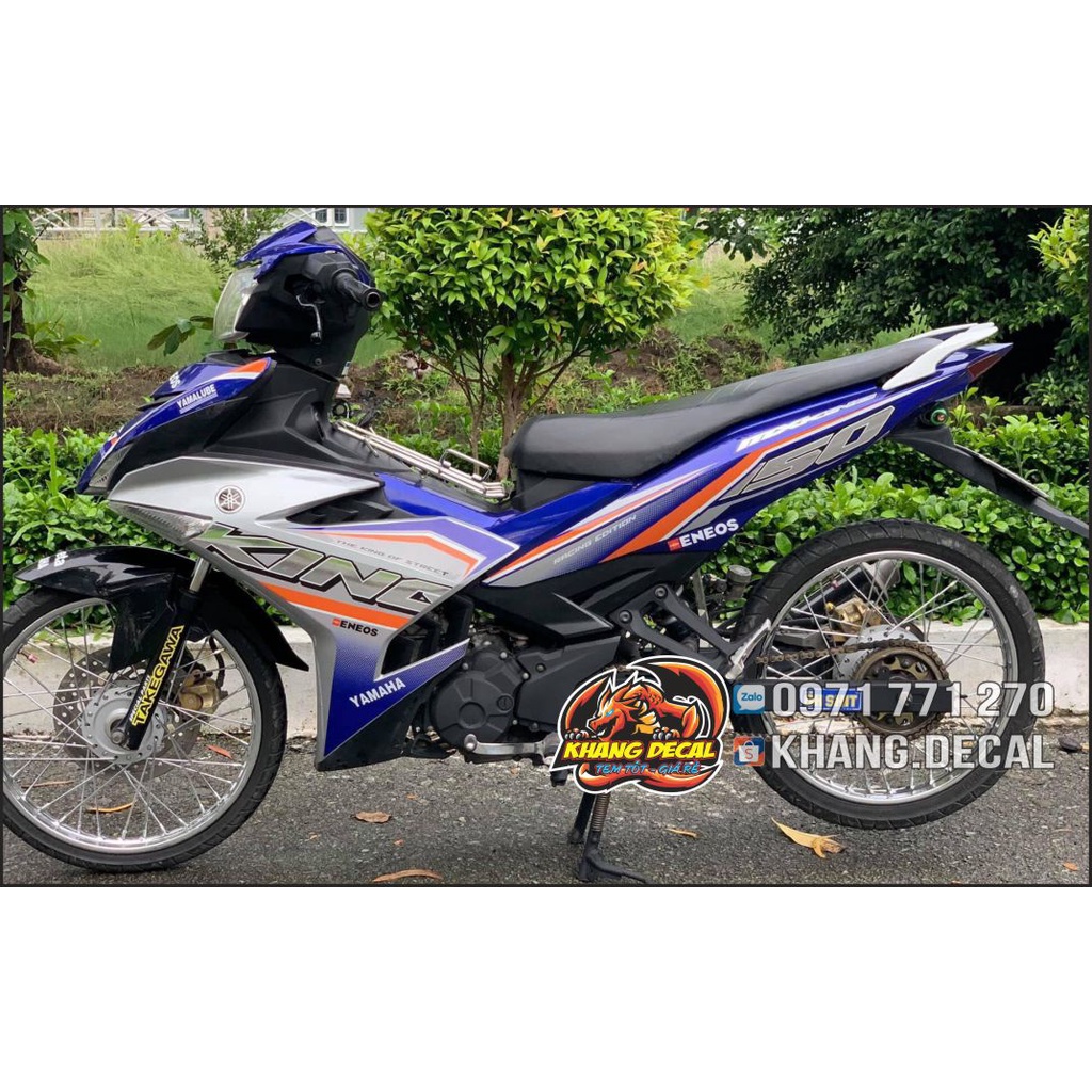 Tem rời Exciter 150 MX KING xe bạc xanh GP