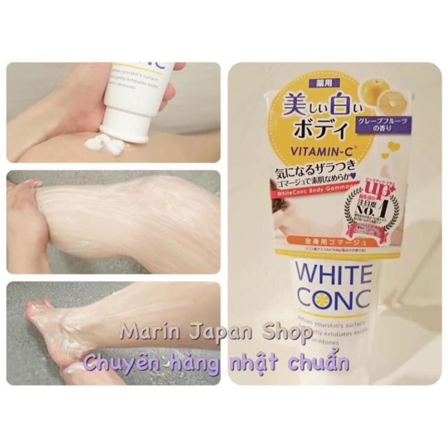 (Sale) Tẩy da chết dưỡng trắng da toàn thân White Conc Body Gommage chính hãng Nhật Bản