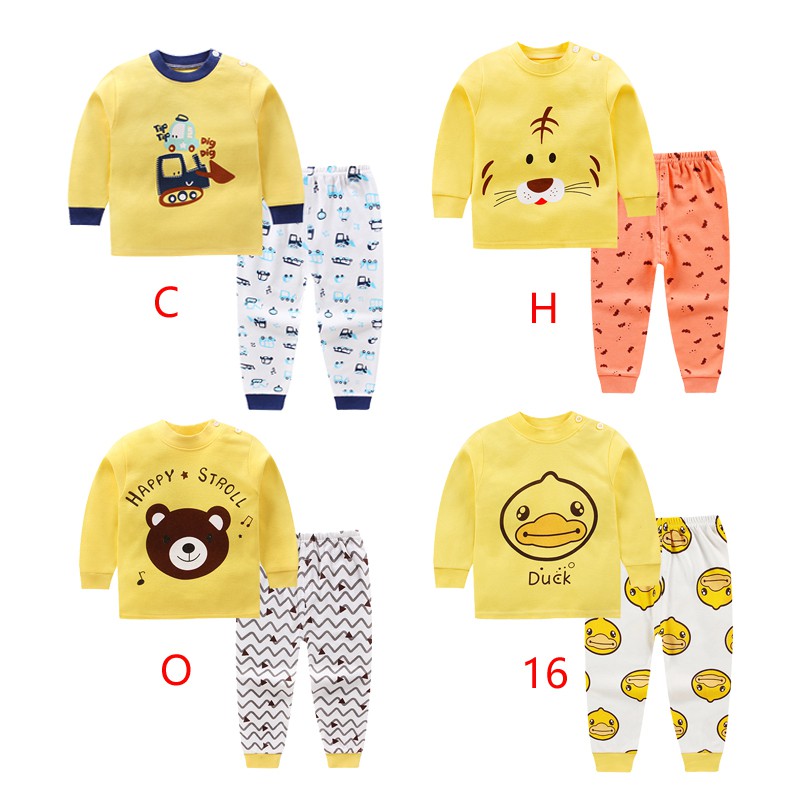 Bộ Đồ Ngủ cotton Dễ Thương 2018 Cho Bé Trai Và Bé Gái 6m-5y
