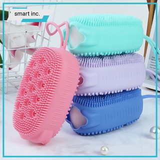 Bông Tắm Bọt Biển Silicon 2 Mặt Lông Mềm 😈FOLLOW😈 Miếng Mút Tạo Bọt Tẩy Tế Bào Da Chết Kì Cọ Massage Chà Lưng