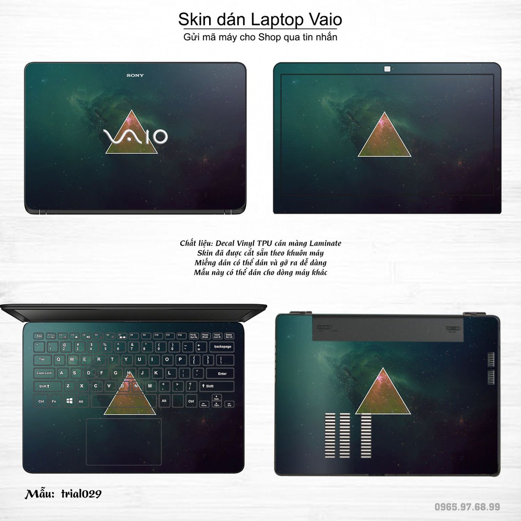 Skin dán Laptop Sony Vaio in hình Đa giác nhiều mẫu 5 (inbox mã máy cho Shop)