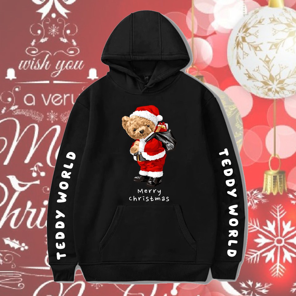 HOT - Mẫu áo Hoodie Gấu Giáng sinh - Noel cực chất giá tốt nhất - có size trẻ em