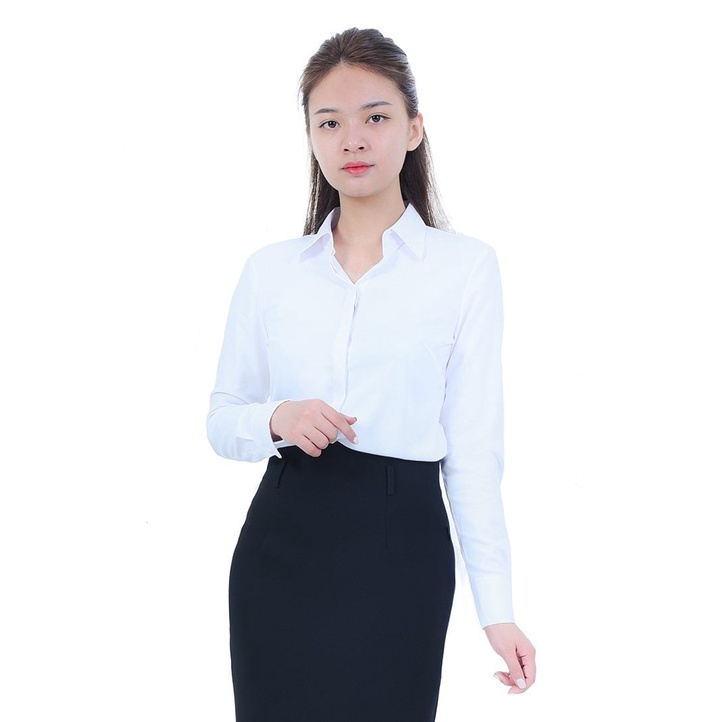 Áo sơ mi nữ màu trắng ngà May 10 mã 003