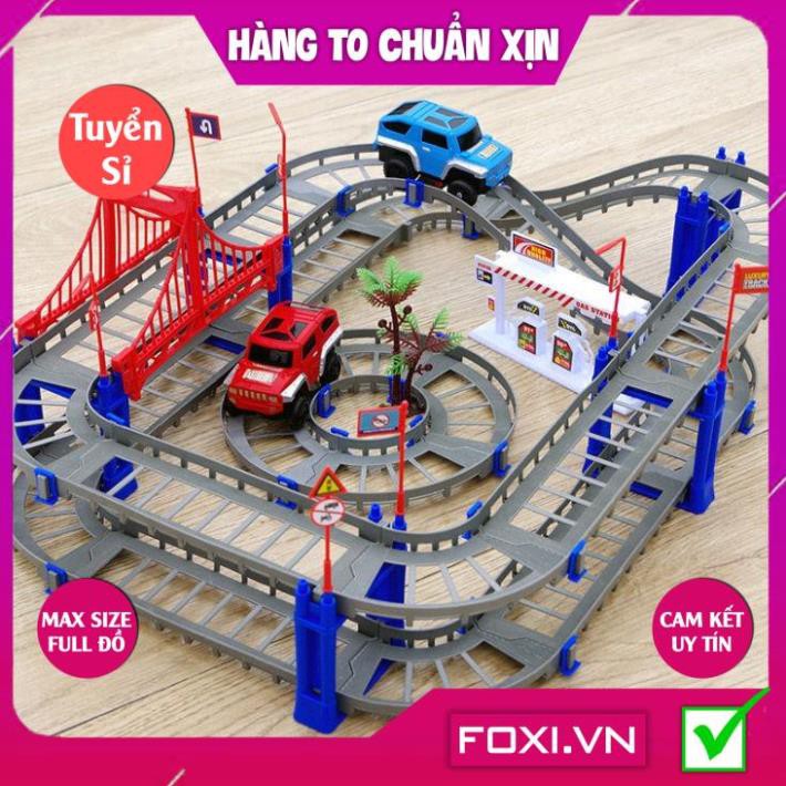 [FREESHIP HÀNG ĐẸP] Mô hình lắp ráp đường ray xe lửa Foxi-Xếp hình tàu hỏa-tàu lượn siêu tốc-đa dạng và sáng tạo