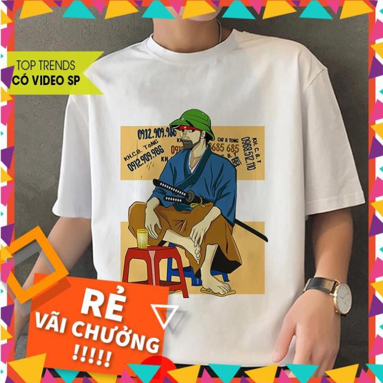 ÁO THUN UNISEX🔥HOT🔥 Áo thun nam nữ Yasuo mũ cối (trắng)