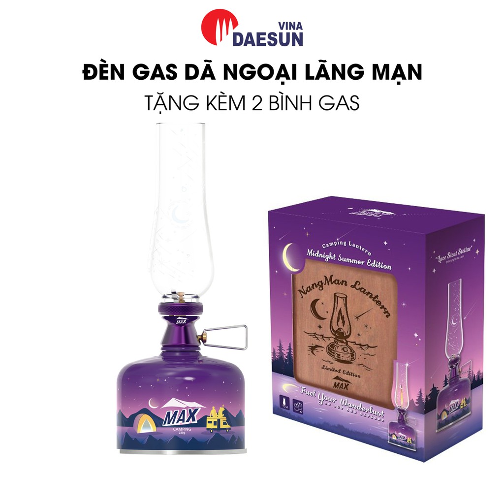 Đèn Gas Dã Ngoại Max MGL-140S - Nhập Khẩu Hàn Quốc | Kèm 2 Bình Ga | Phù Hợp Đi Du Lịch, Cắm Trại, Dã Ngoại