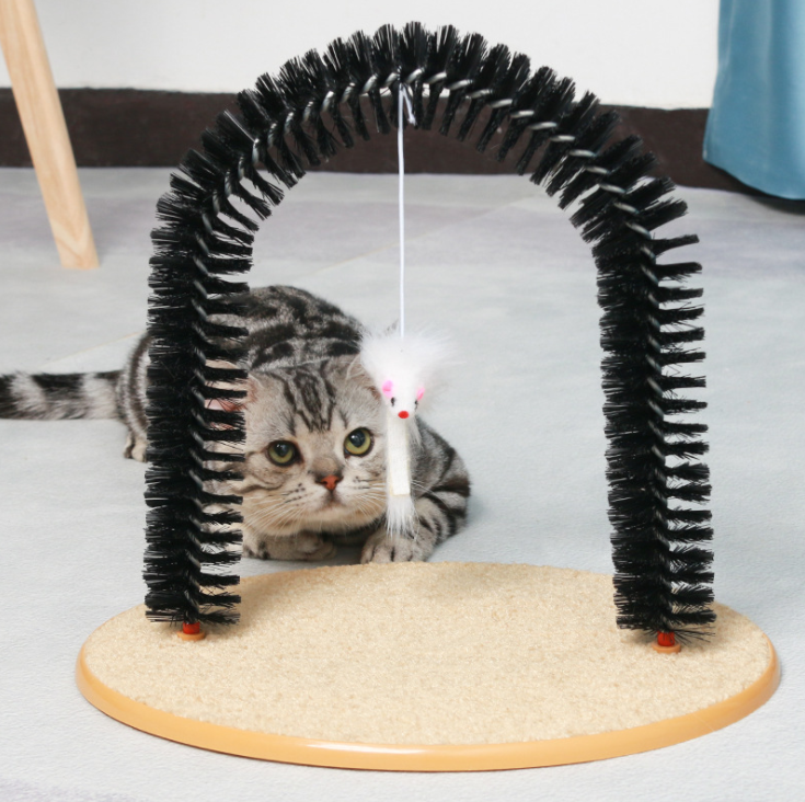 Đồ Chơi Trụ Massage Lấy Lông Thư Giãn, Bàn Cào Móng Kèm Catnip Cho Mèo-ShopPetAz