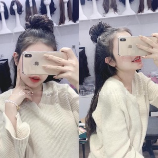 [QUEEN STORE] Tóc thật - Tóc giả búi cột rối mini - dệt tóc thật 100% - búi mini tóc thật - búi rối (hàng sẵn)
