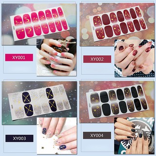 XY001-020 Nail Wraps Set Dán móng tay 14 miếng nhiều mẫu