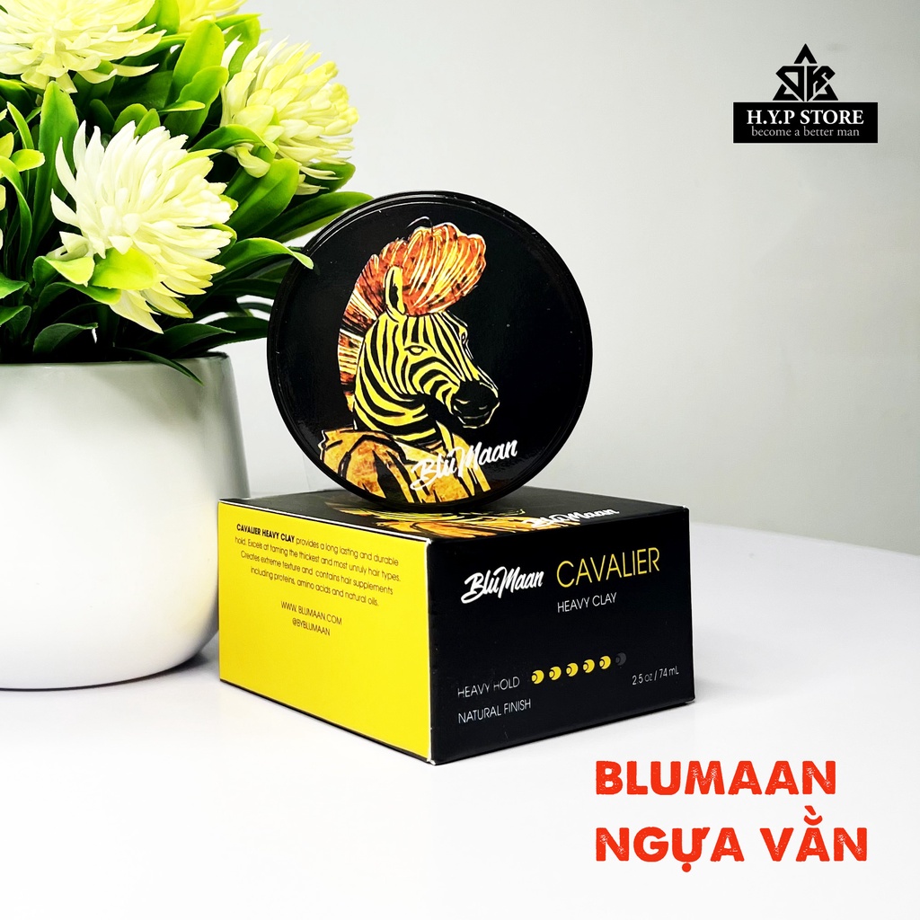 Sáp Vuốt Tóc Nam Bluman Bản Ngựa Vằn Giữ Nếp Mạnh (Có Hộp)