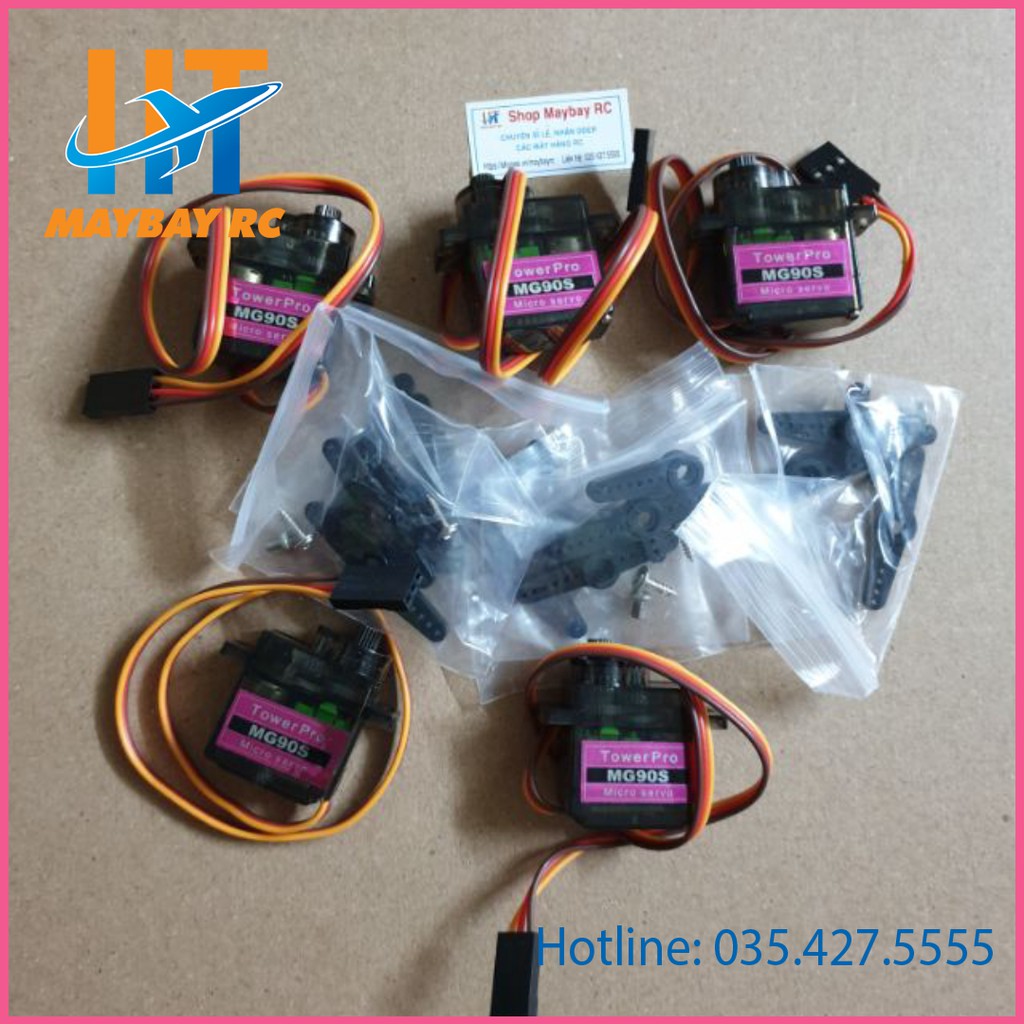 Combo 5 servo tím 100% nhông kim loại đầy đủ phụ kiện