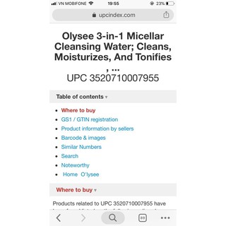 [CHECK CODE]TẨY TRANG HỮU CƠ OLYSEE 3 IN 1 DẠNG NƯỚC 500ML