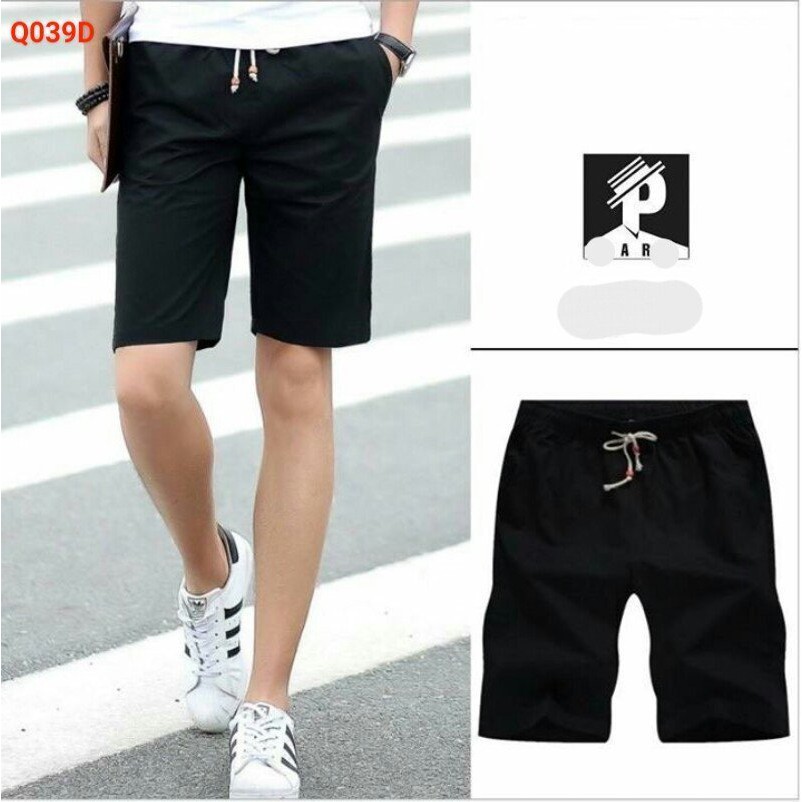 Quần shorts kaki lưng thun, đùi nam ( Kèm Hình thật )