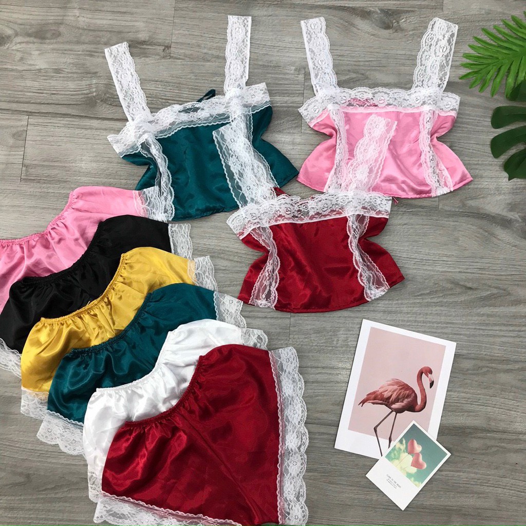 Đồ ngủ sexxy/ đồ ngủ phối ren cực xinh, free size dưới 60kg