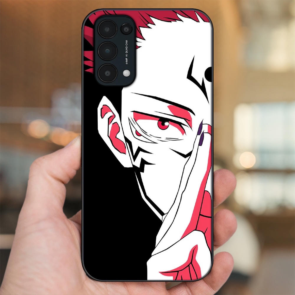 Ốp lưng Oppo Reno 5 viền đen in hình Yuji Jujutsu Kaisen