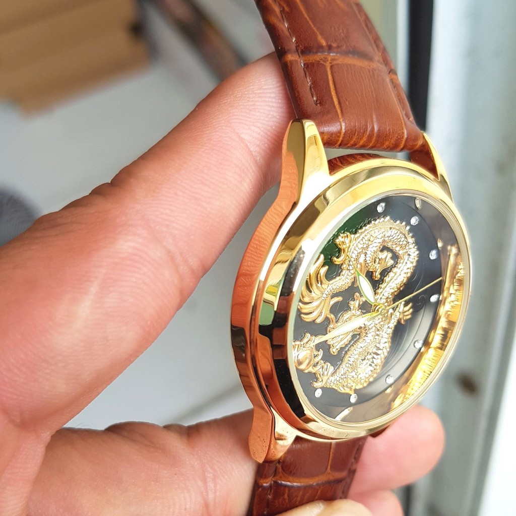 ĐỒNG HỒ NAM FNGEEN CHẠM RỒNG 3D DÂY DA CAO CẤP BẢN DOANH NHÂN | BigBuy360 - bigbuy360.vn