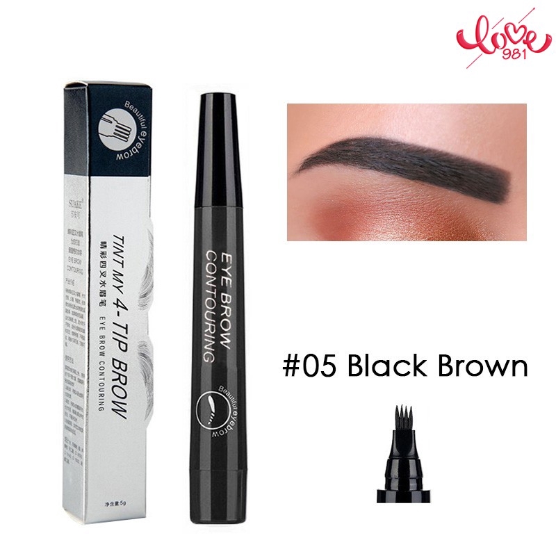 [Hàng mới về] Bút kẻ lông mày nước 4 ngòi 5 màu tùy chọn tự nhiên chống thấm nước | BigBuy360 - bigbuy360.vn