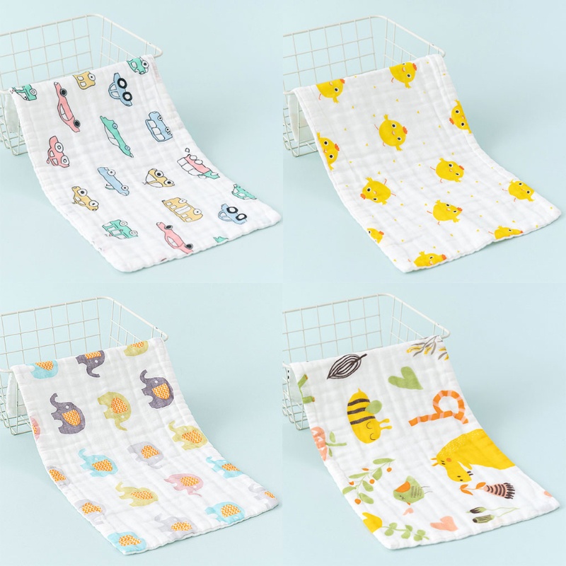 Khăn Lau Mặt Bằng Cotton Muslin 25x50cm Dành Cho Em Bé