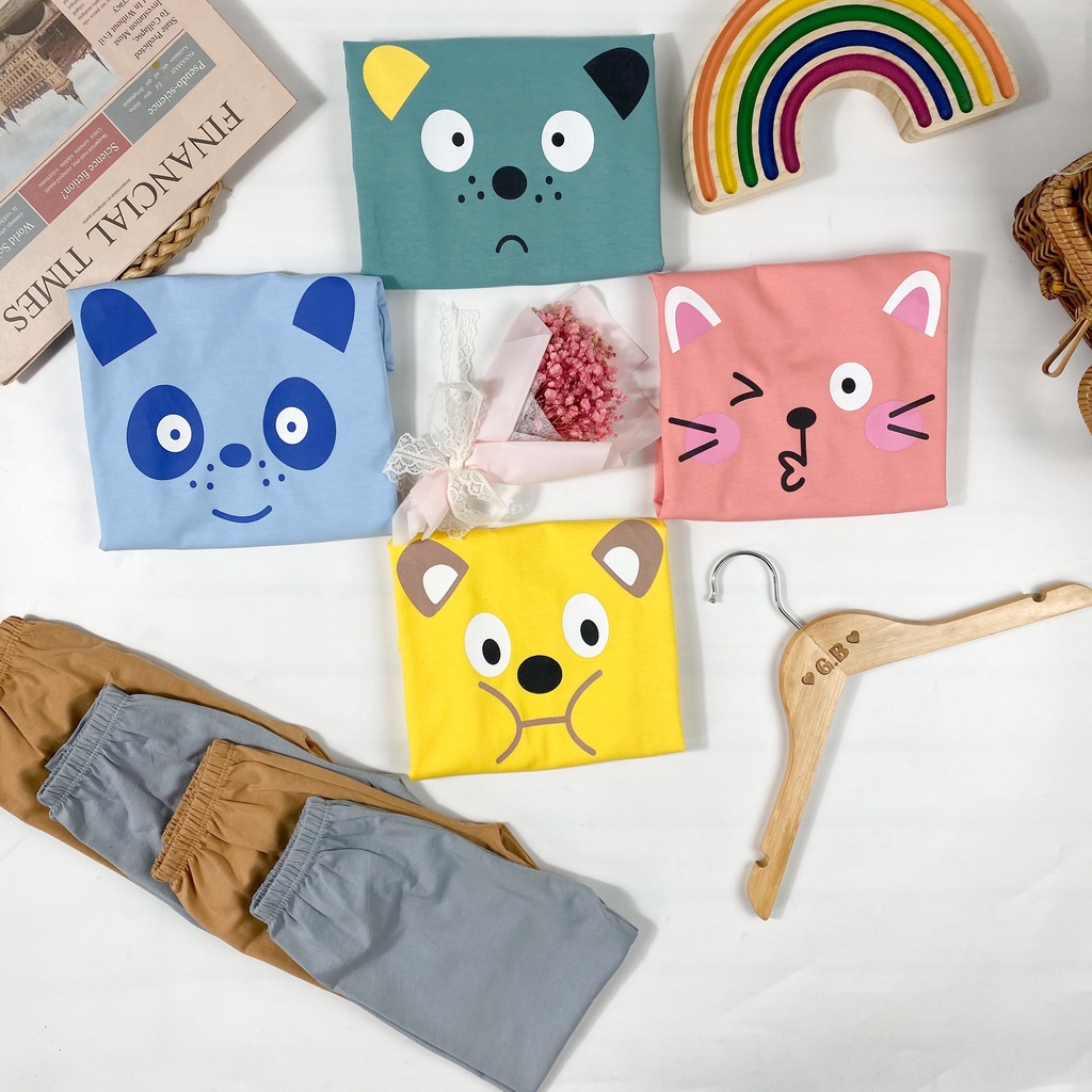 [Bé 10-27kg] Bộ dài tay cotton 100% Minky Mom mềm mịn mát cho bé trai bé gái từ 10-27kg