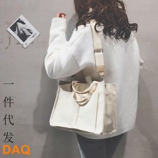 Túi vải canvas đeo chéo phong cách hàn quốc dành cho nữ
