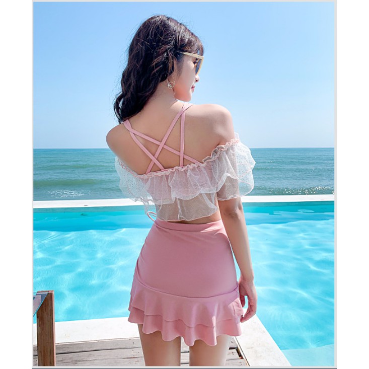 [ CÓ SẴN - SIÊU ĐẸP ] BIKINI  đồ bơi nữ 2 mảnh Hàn Quốc  cực xinh xắn, có đệm ngực, quần mặc trong váy M15 | BigBuy360 - bigbuy360.vn