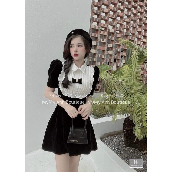 [ CỰC HÓT ] Váy nhung thiểu thư from dài - ngắn siêu hót
