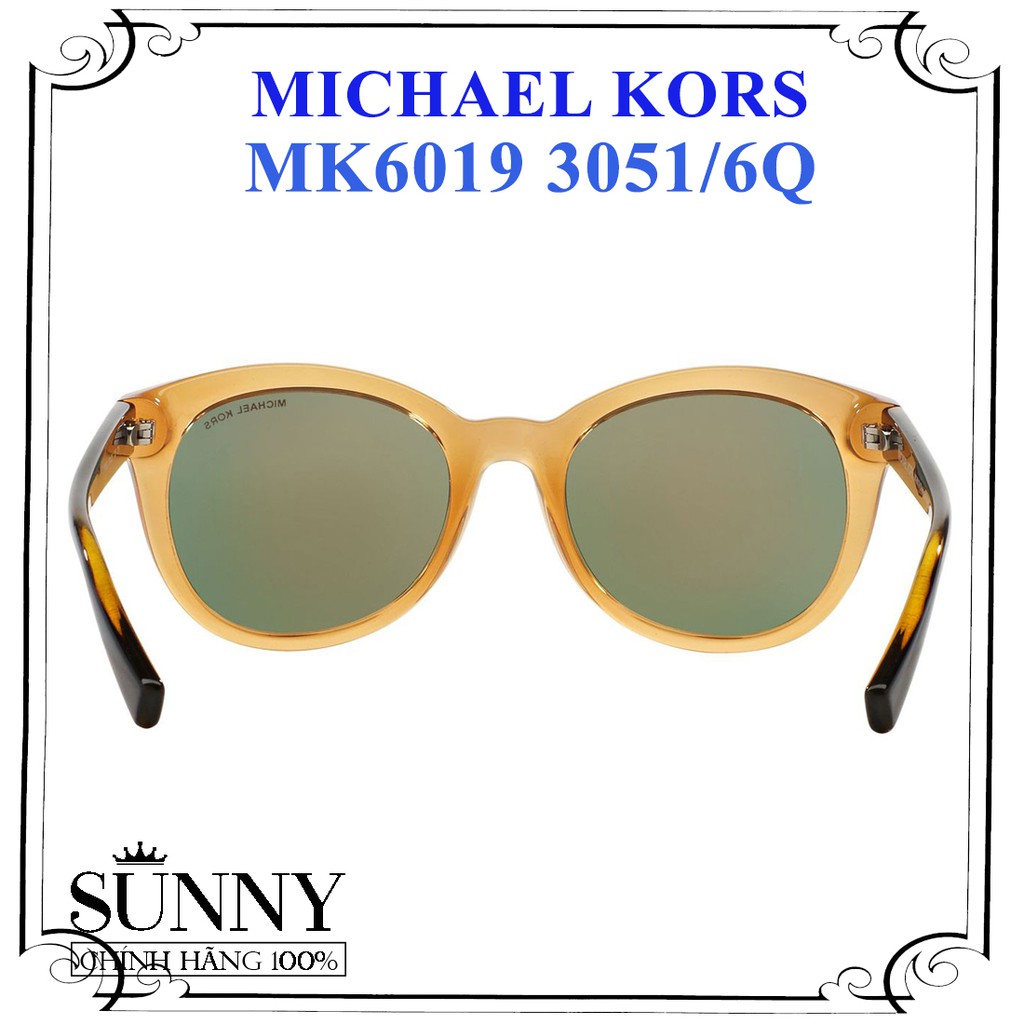 MK6019 kính mát chính hãng Michael Kors chính hãng, thiết kế dễ đeo bảo vệ mắt