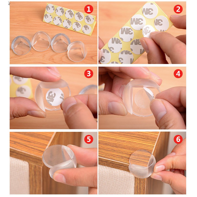 [HCM] Miếng bọc góc bàn silicon tiện lợi loại tròn, vuông