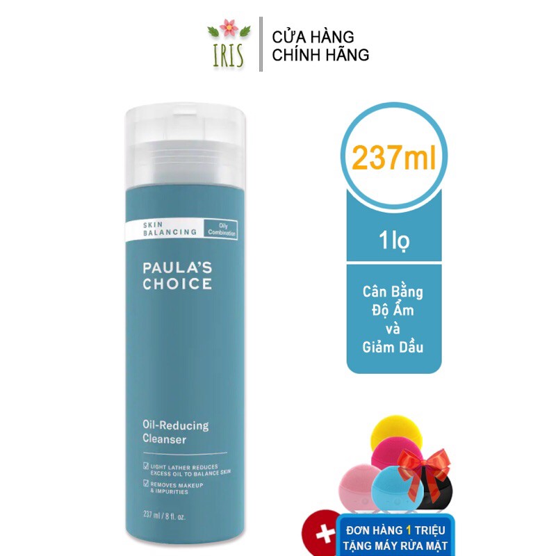 Sữa rửa mặt cân bằng độ ẩm và giảm dầu Paula's Choice Skin Balancing Oil Reducing Cleanser 237ml
