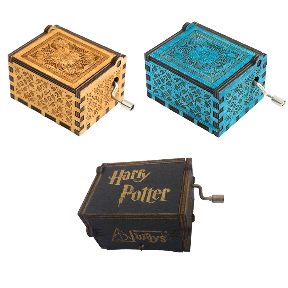 •NEW•Home Classic Harry Potter Music Box Creative Hand-Cranked Wooden Music Box