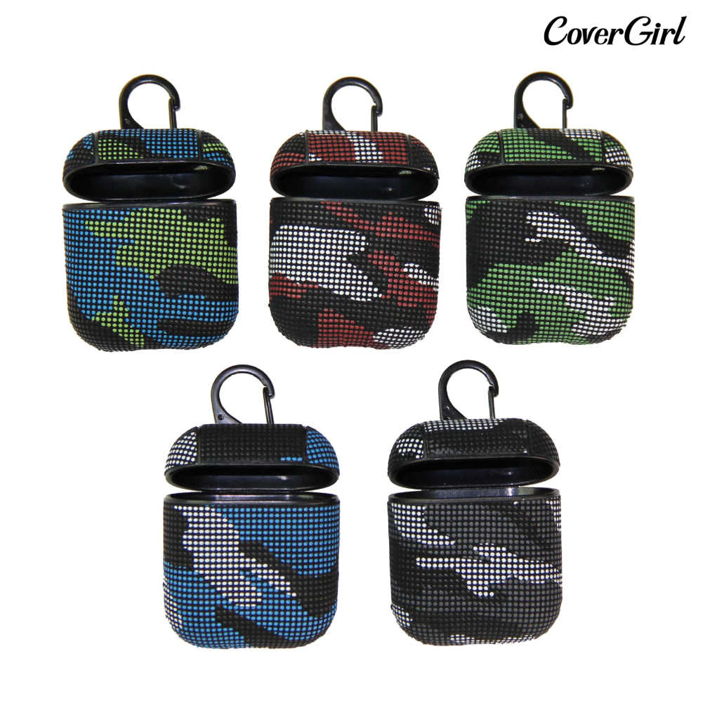 Vỏ Bảo Vệ Hộp Sạc Tai Nghe Airpods 1 / 2 Bằng Da Giả Họa Tiết Rằn Ri Chống Trượt Chống Bụi