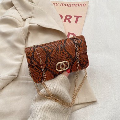Túi xách nữ, túi đeo chéo mini họa tiết da trăn phong cách Retro- DC08 - Chip Xinh Boutique