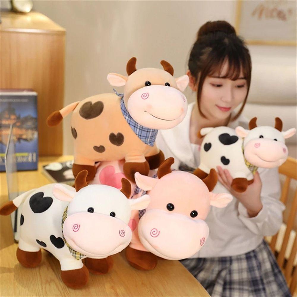 Đồ chơi nhồi bông Hình Bò Hoạt Hình Dễ Thương