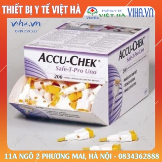 Kim lấy máu accu check safe t-pro-plus không dùng bút , kim lấy máu không đau hộp 200 kim