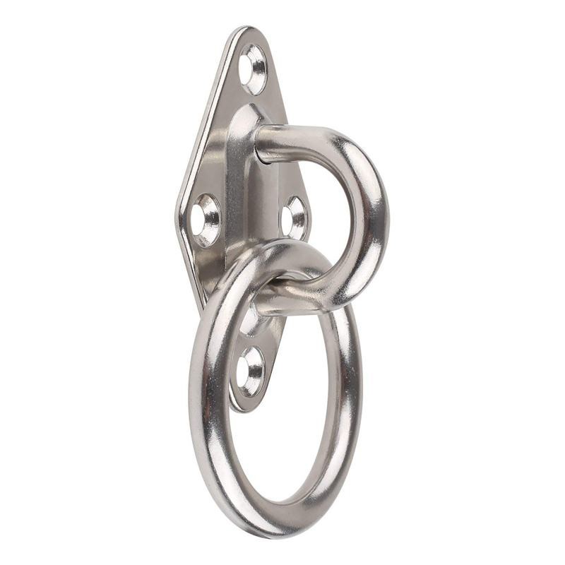 Bộ móc treo võng gắn tường hoặc trần nhà từ thép không gỉ 80mm x 50mm