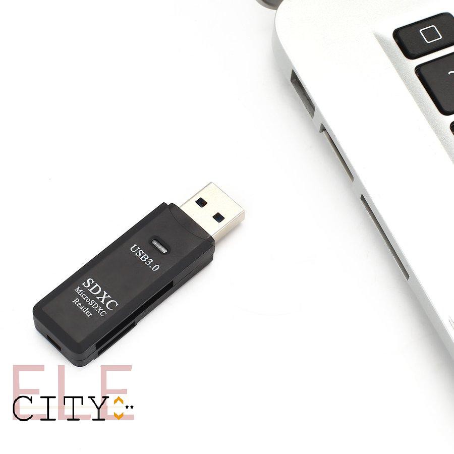 Đầu Đọc Thẻ Nhớ Micro Sd + Sdxc 6 Trong 1 Usb 3.0 2 Khe Tf Sd