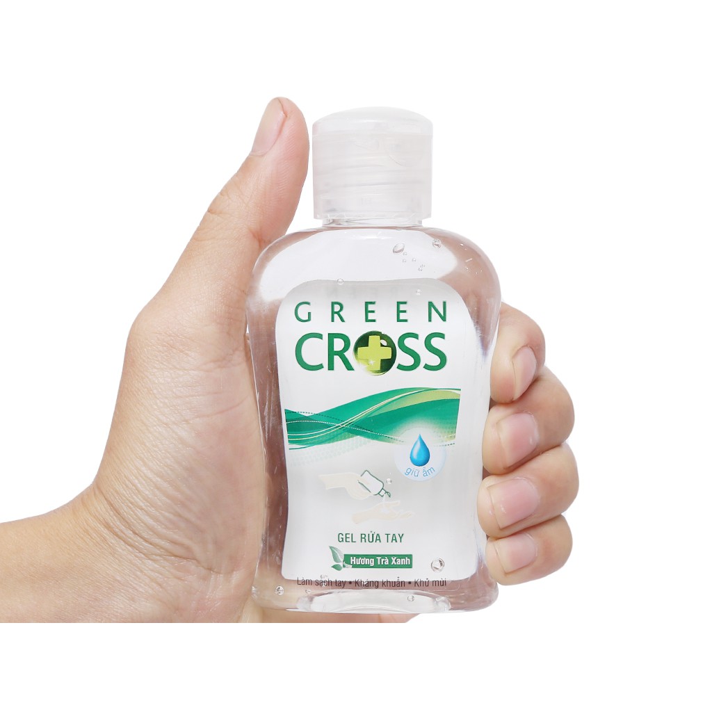 Gel rửa tay khô Green Cross hương trà xanh táo