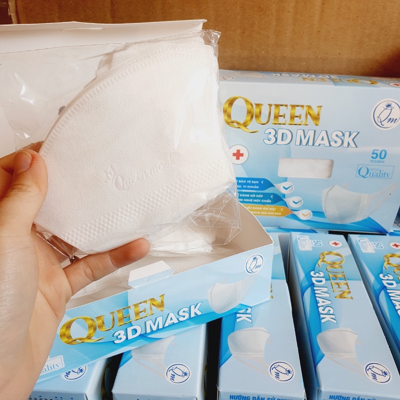 Hộp Khẩu Trang 3D Queen Mask- Hộp 50 Cái