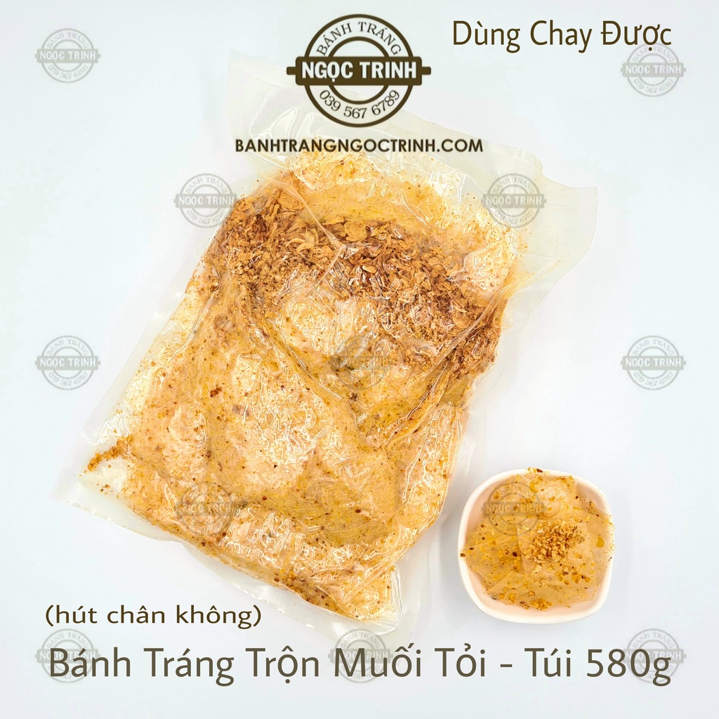 (Túi 580) Bánh tráng trộn muối tỏi siêu ngon bánh tráng Ngọc Trinh