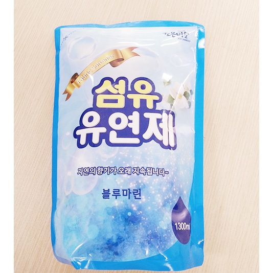 SIÊU HOT Nước xả vải Hanvit Hàn Quốc 1300 ml hương đại dương không gây kích ứng da, dùng được cho cả em bé