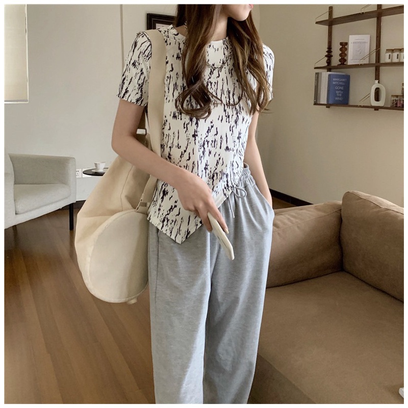 Áo Thun Cộc Tay Dáng Ôm Nhuộm Màu Độc Đáo Cho Nữ JL-TX-473