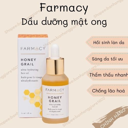 Dầu Dưỡng Mật Ong Farmacy Honey Grail Ultra-hydrating Face Oil Cấp Ẩm 30ml (Bill Mỹ)