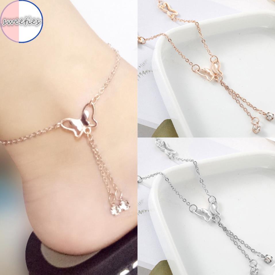 Lắc Chân Hợp Kim Hình Bướm Xinh Xắn E018