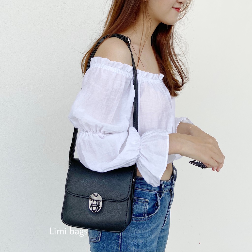 Túi đeo chéo hộp nhỏ xinh nữ mini da PU đi chơi dễ thương vintage thời trang Hàn Quốc cá tính LEMON Limi bags